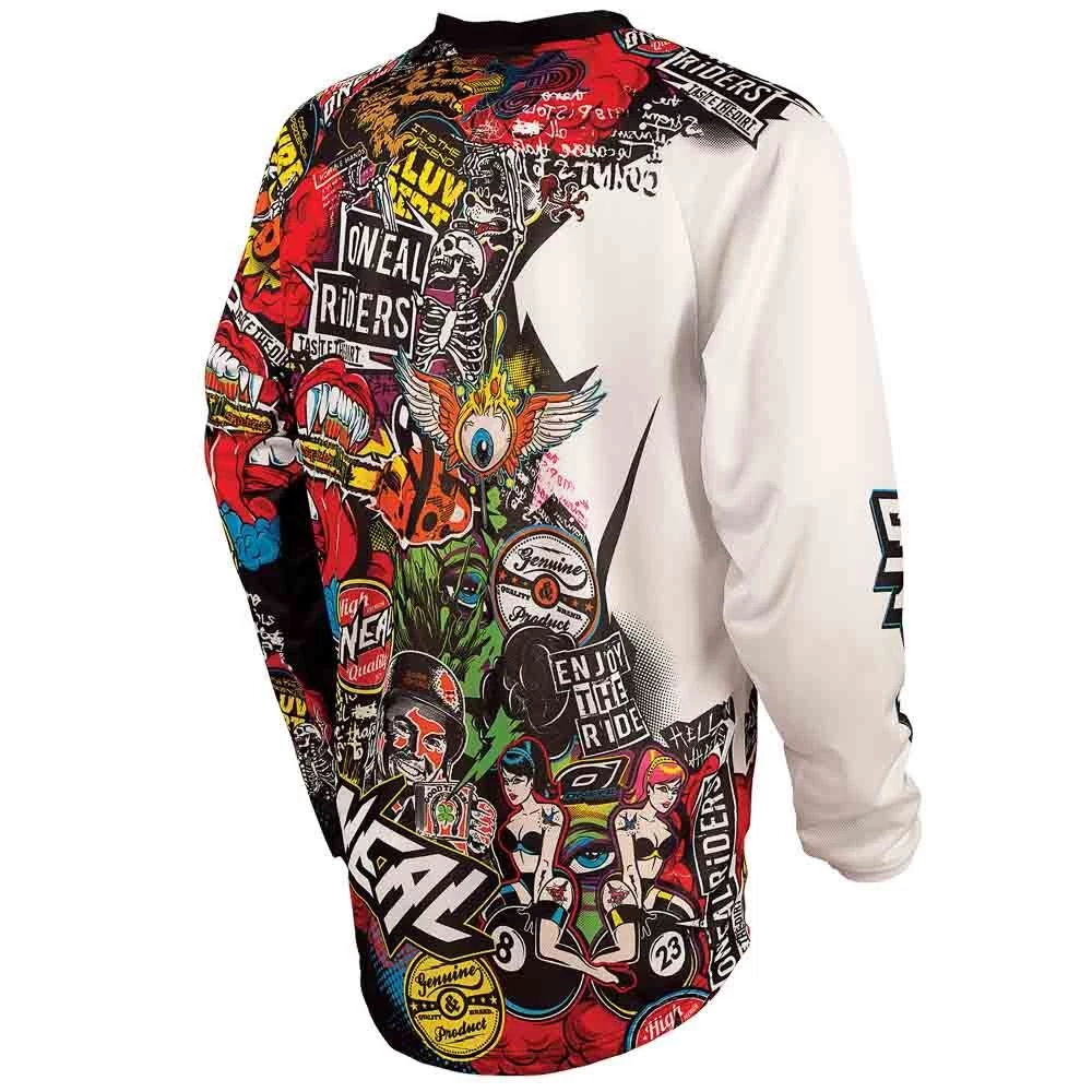 Best Pirce 🤩 Oneal 2023 Mayhem Crank Black Multi Jersey 🔔