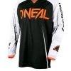 Cheap ⌛ Oneal Mayhem Blocker Black White Orange Adult Jersey 🥰