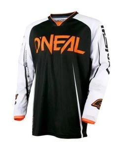 Cheap ⌛ Oneal Mayhem Blocker Black White Orange Adult Jersey 🥰