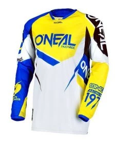 Deals ❤️ Oneal Hardwear Flow-True Blue Yellow Jersey ✔️