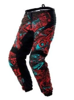 New ✨ Oneal Element Attack Black Red Teal Pants 💯