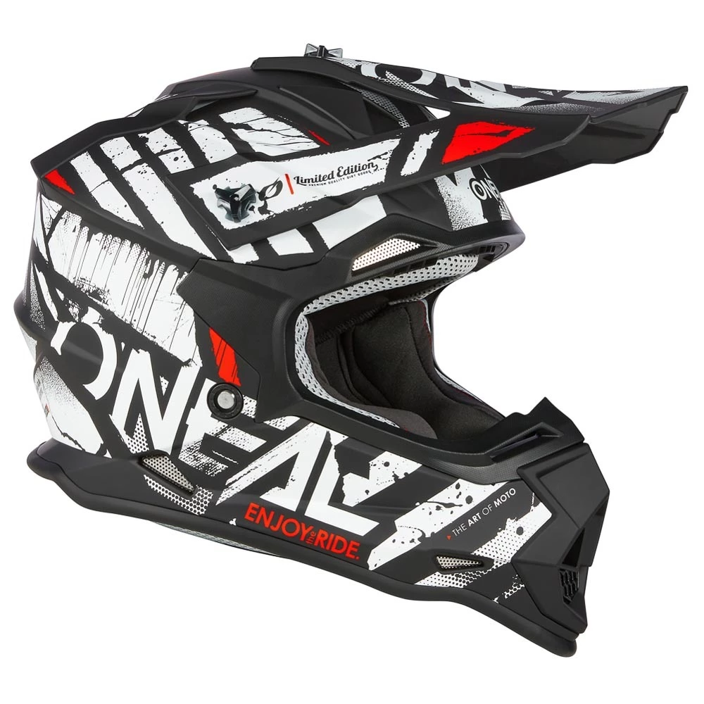 Outlet β¨ Oneal 2023 Youth 2 Series Glitch Black White Helmet - Unisex - Small π - Image 3