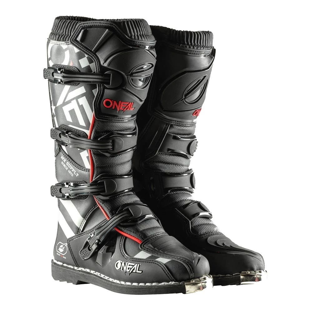 Deals 🔔 Oneal 2023 Element Squadron Black Grey 🥾 Boots - Unisex - 7 - Adult - Black/Grey ⌛