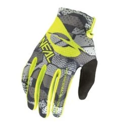 Hot Sale ๐ Oneal 2023 Youth Matrix Camo Grey Neon Yellow Gloves - Unisex - X-Small - Youth - Grey/Neon Yellow ๐ฅ