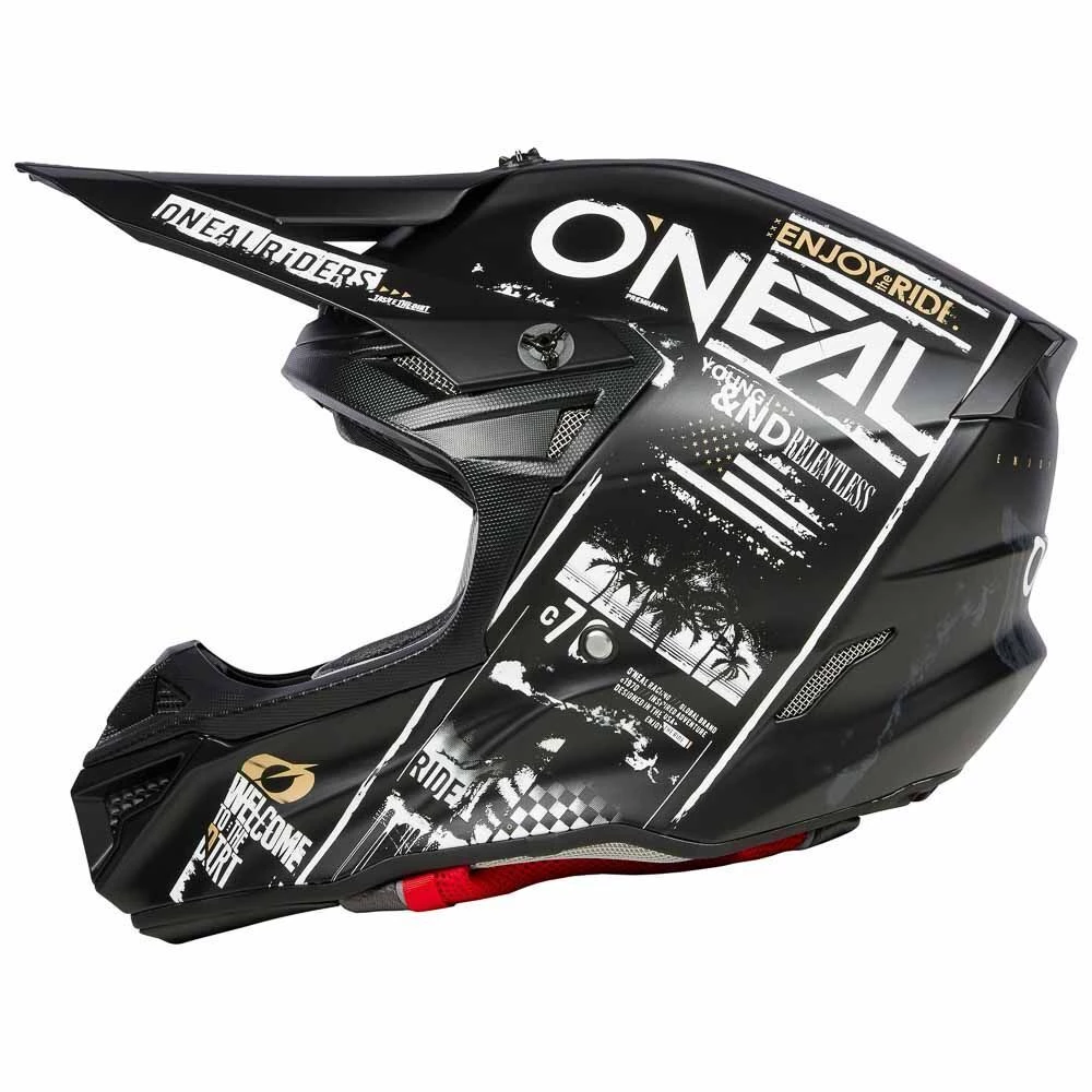 Outlet π Oneal 2023 5 Series Attack Helmet - Black/White - S π - Image 2