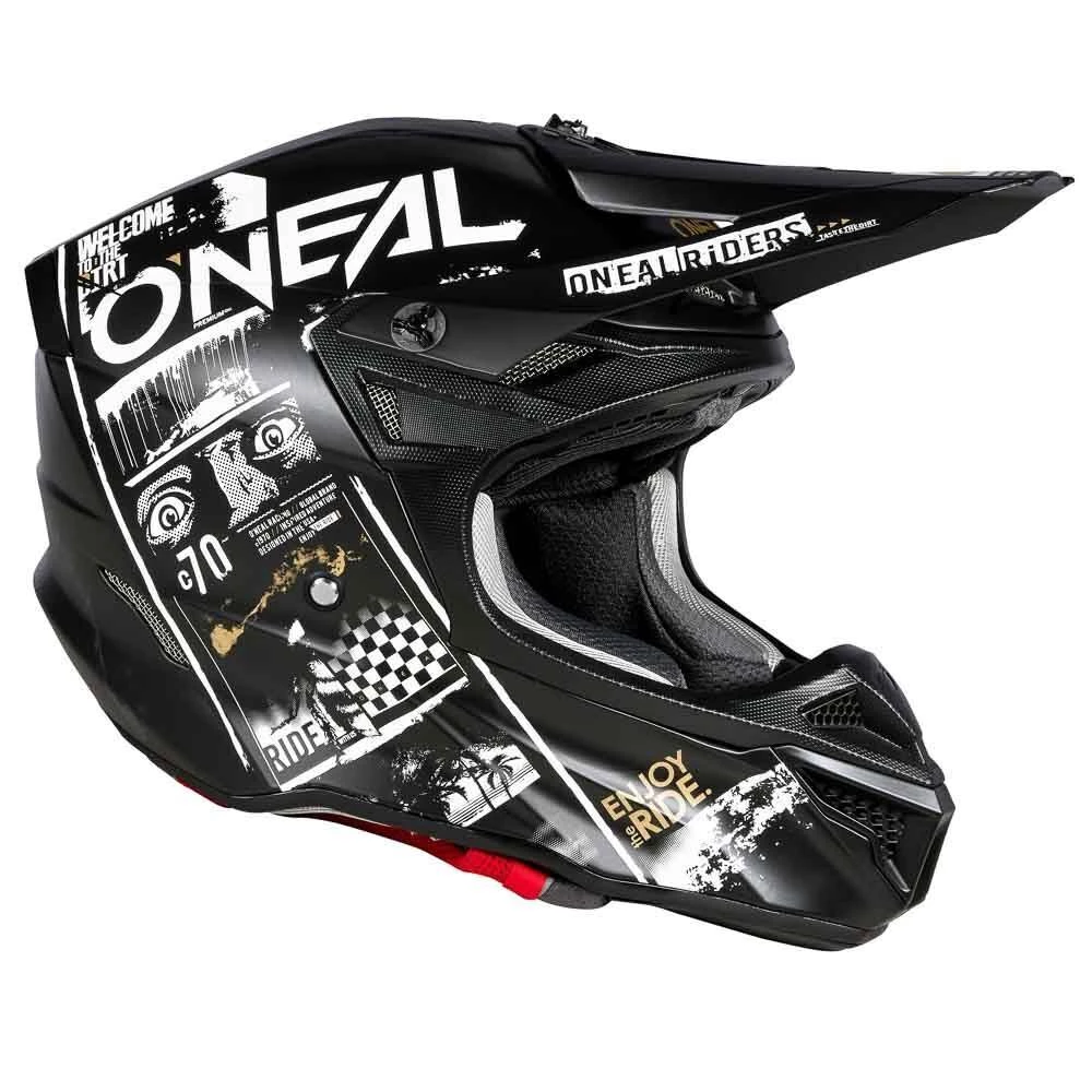 Outlet π Oneal 2023 5 Series Attack Helmet - Black/White - S π - Image 3
