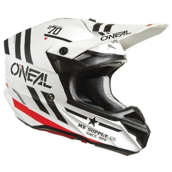 Coupon 𧨠Oneal 2022 5 Series Squadron V.22 White Black Helmet - Unisex - X-Small - Adult - White/Black π