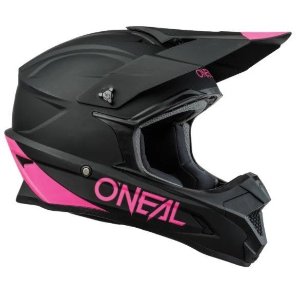 Promo π₯° Oneal 2022 1 Series Solid Black Pink Helmet - Unisex - Large - Adult - Black/Pink π