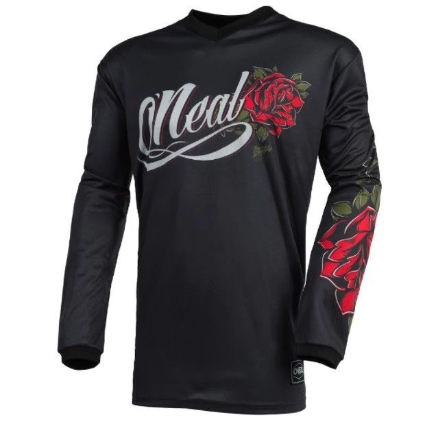 New โ๏ธ Oneal 2022 ๐ฉ Womens Element Roses Black Red Jersey - ๐ฉ Women Specific - Small - Adult - Black/Red ๐