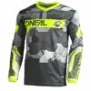 Outlet ⌛ Oneal 2022 Element Camo V.22 Grey Neon Yellow Jersey ⭐