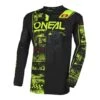 Brand new 💯 Oneal 2023 Element Attack Black Neon Yellow Jersey - Black - Small - Adult ⌛