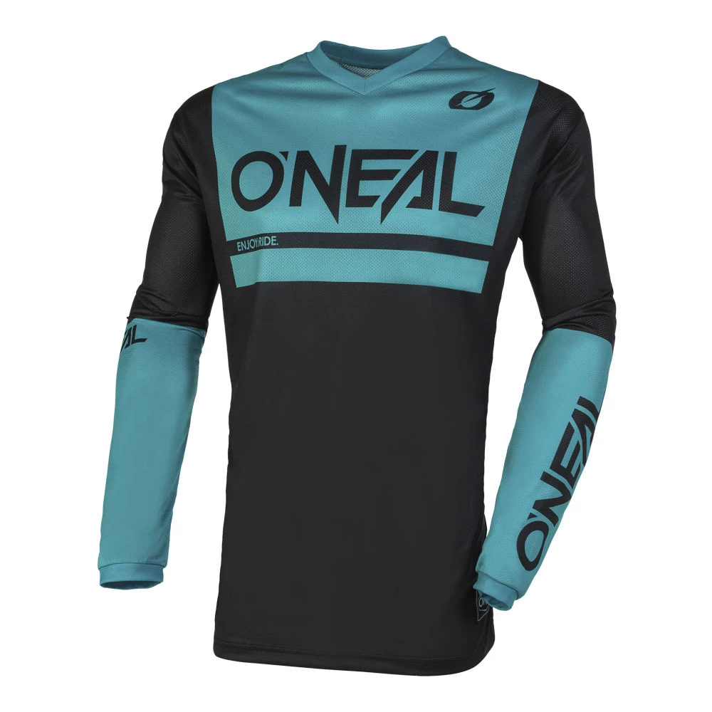 Cheapest ๐ Oneal 2023 Element Threat Air Black Teal Jersey - Black - Small - Adult ๐
