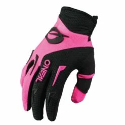 Best Pirce 💯 Oneal 2023 👧 Girls Youth Element Black Pink Gloves - 👩 Women Specific - Small - Youth - Black/Pink 🤩