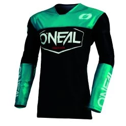Discount 🎉 Oneal Mayhem Hexx Black Teal Jersey - Black - Small - Adult 🤩