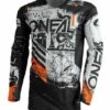 Brand new 😍 Oneal 2022 Mayhem Scarz V.22 Black Grey Jersey - Unisex - Small - Adult - Black/Grey 🎁