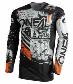 Brand new 😍 Oneal 2022 Mayhem Scarz V.22 Black Grey Jersey - Unisex - Small - Adult - Black/Grey 🎁