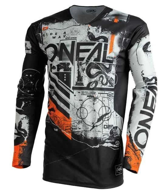 Brand new ๐ Oneal 2022 Mayhem Scarz V.22 Black Grey Jersey - Unisex - Small - Adult - Black/Grey ๐