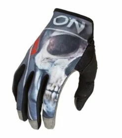 Best deal 🧨 Oneal 2023 Mayhem Bones Black Red Gloves - Unisex - Small - Adult - Black/Red 🧨